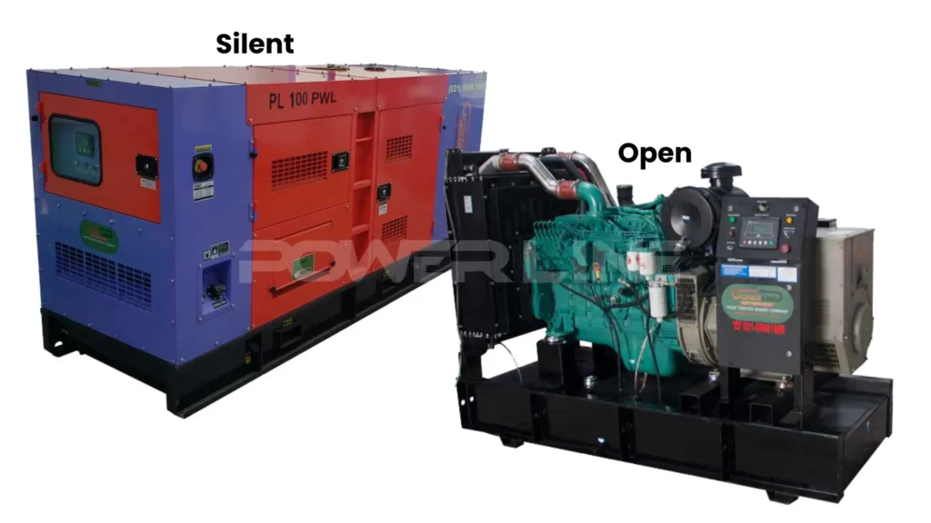 Genset 100 kVA Powerline Tipe Silent dan Open