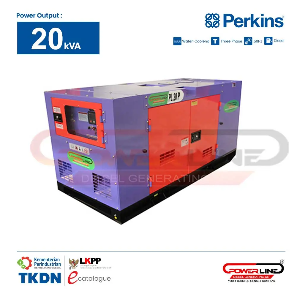Genset Perkins 20 kVA Engine Perkins Generator Powerline