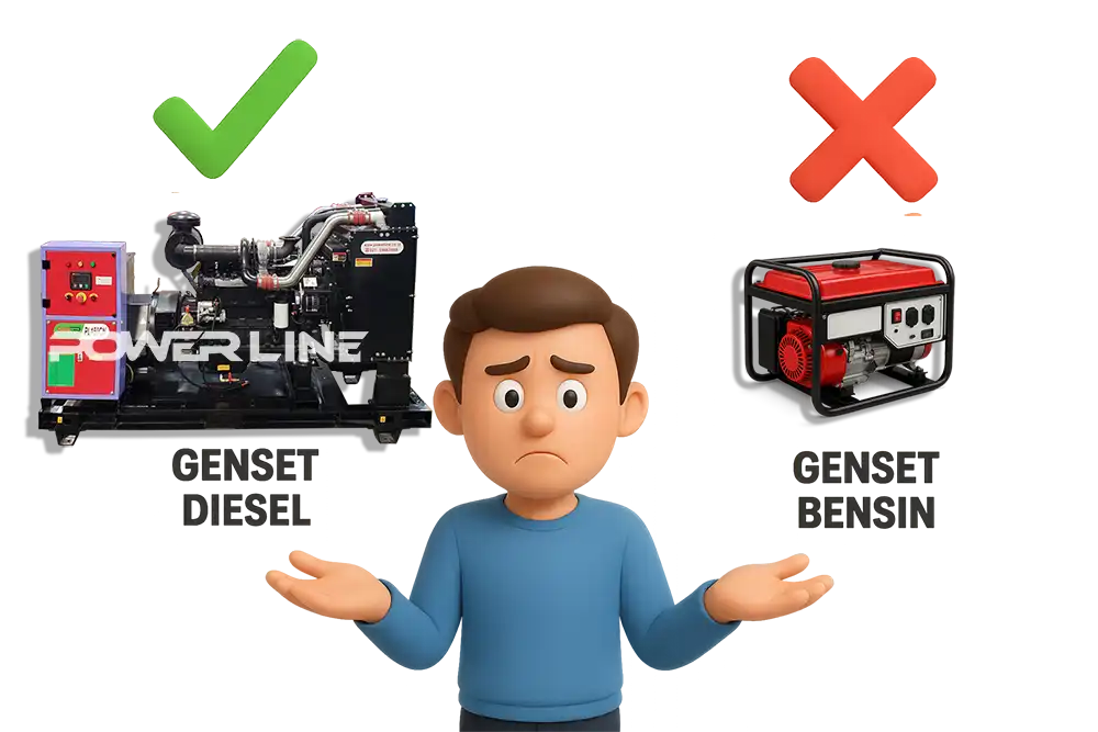 genset diesel vs genset bensin