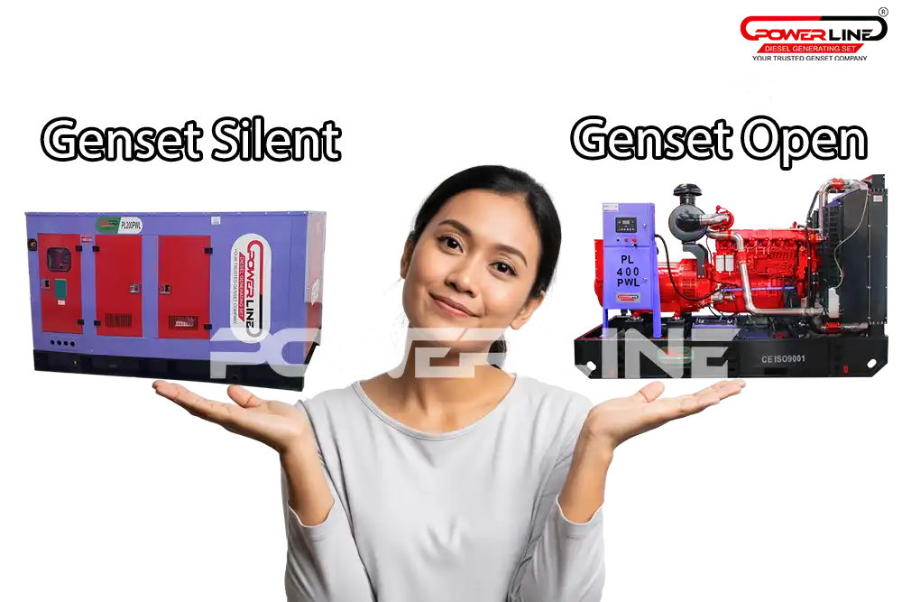 genset silent dan genset open powerline