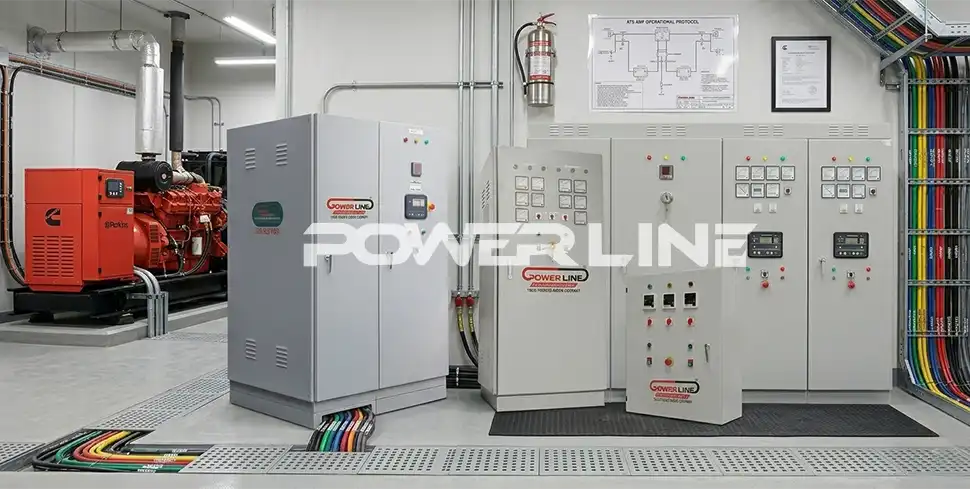 panel ats amf genset powerline