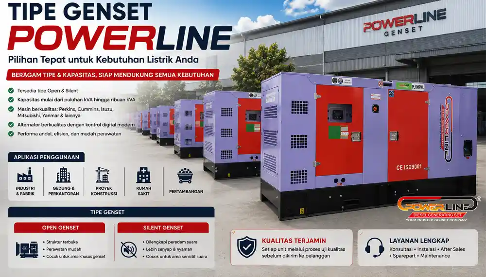 tipe genset powerline
